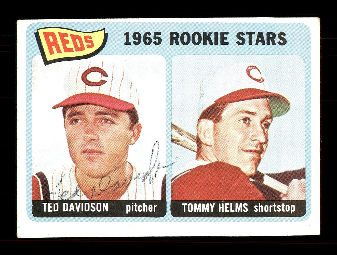 Ted Davidson Autographed 1965 Topps Rookie Card #243 Cincinnati Reds SKU #170449 - RSA