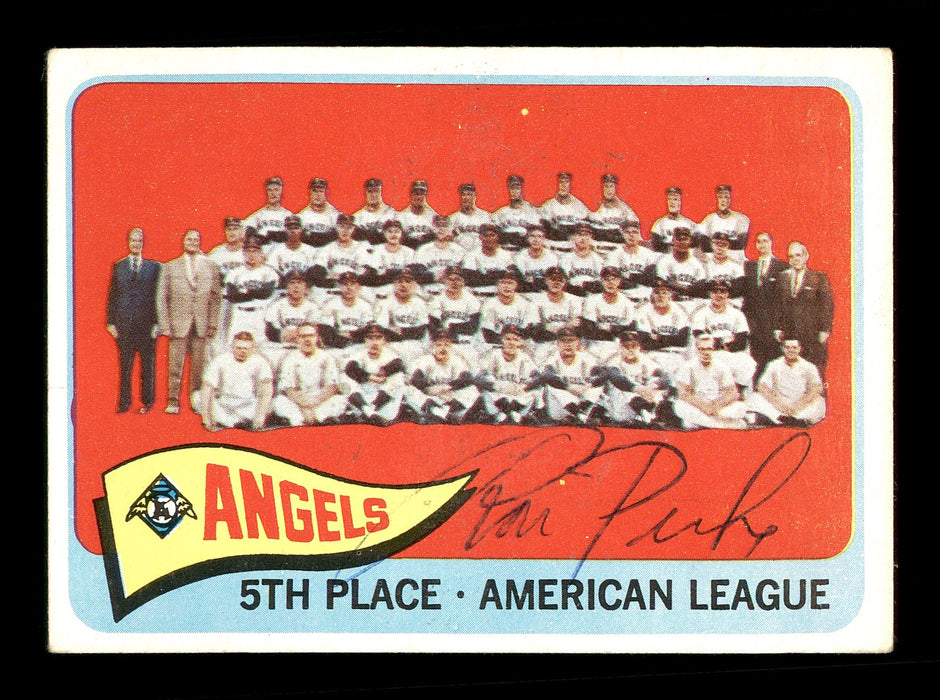 Ron Piche Autographed 1965 Topps Team Card #293 Los Angeles Angels SKU #170467 - RSA