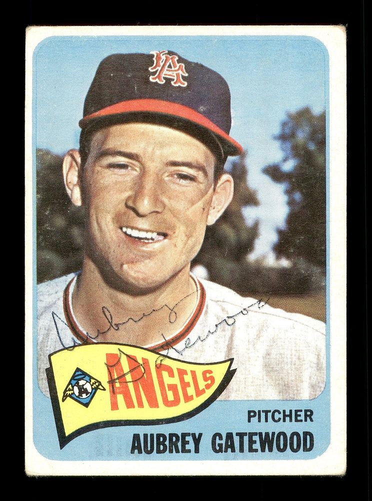 Aubrey Gatewood Autographed 1965 Topps Card #422 Los Angeles Angels SKU #170520 - RSA