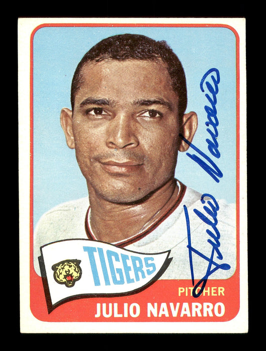 Julio Navarro Autographed 1965 Topps Card #563 Detroit Tigers SKU #170570 - RSA