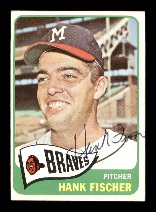 Hank Fischer Autographed 1965 Topps Card #585 Milwaukee Braves SKU #170576 - RSA