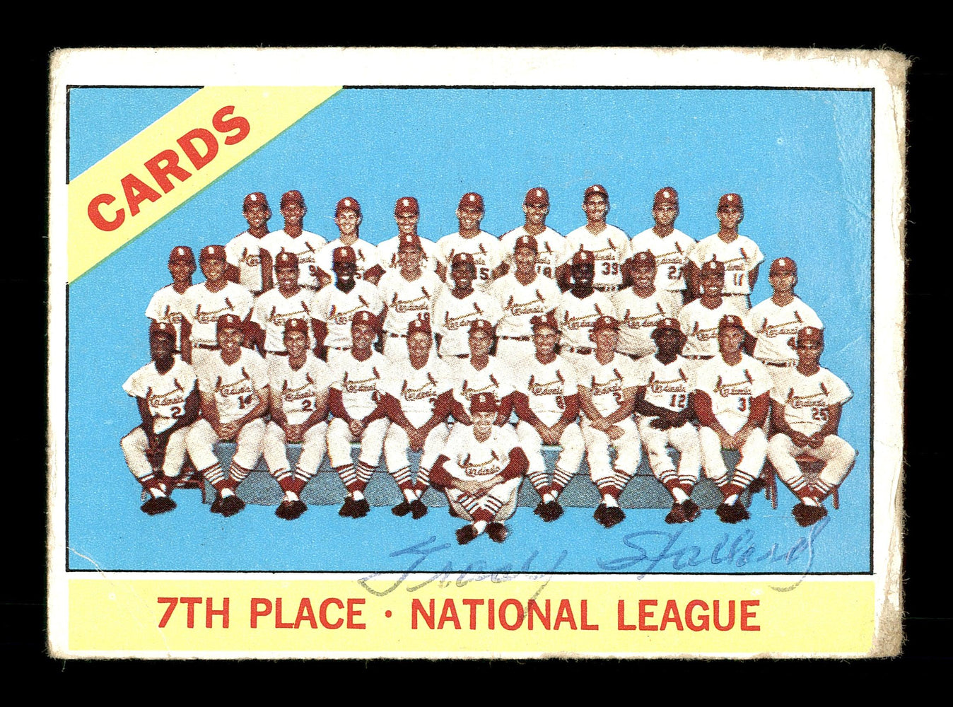 Tracy Stallard Autographed 1966 Topps Team Card #379 St. Louis Cardinals SKU #170682 - RSA
