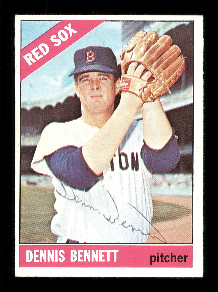 Dennis Bennett Autographed 1966 Topps Card #491 Boston Red Sox SKU #170719 - RSA
