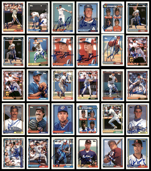 1992 Topps Baseball Autographed Cards Lot Of 114 SKU #185556 - RSA
