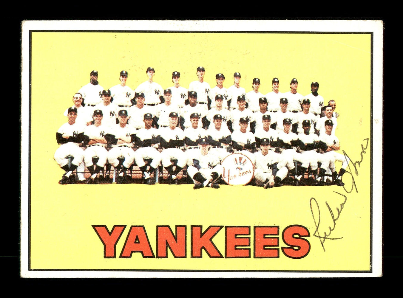 Ruben Amaro Autographed 1967 Topps Team Card #131 New York Yankees SKU #170775 - RSA