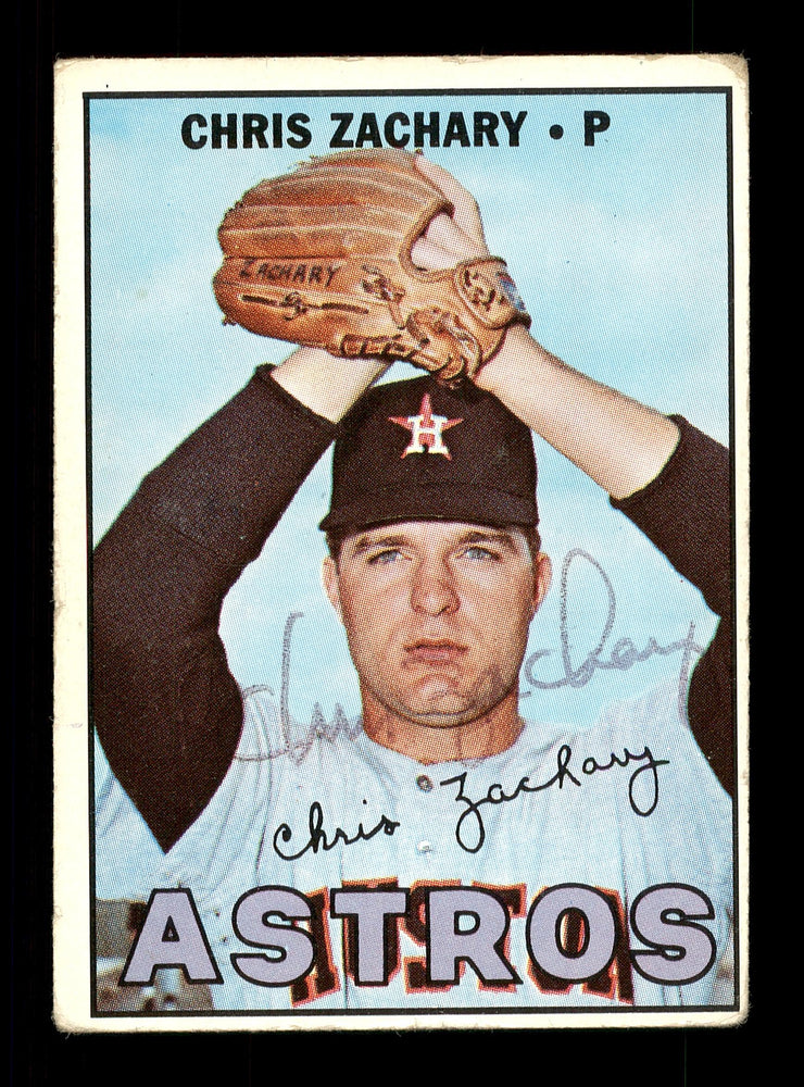 Chris Zachary Autographed 1967 Topps Card #212 Houston Astros SKU #170805 - RSA