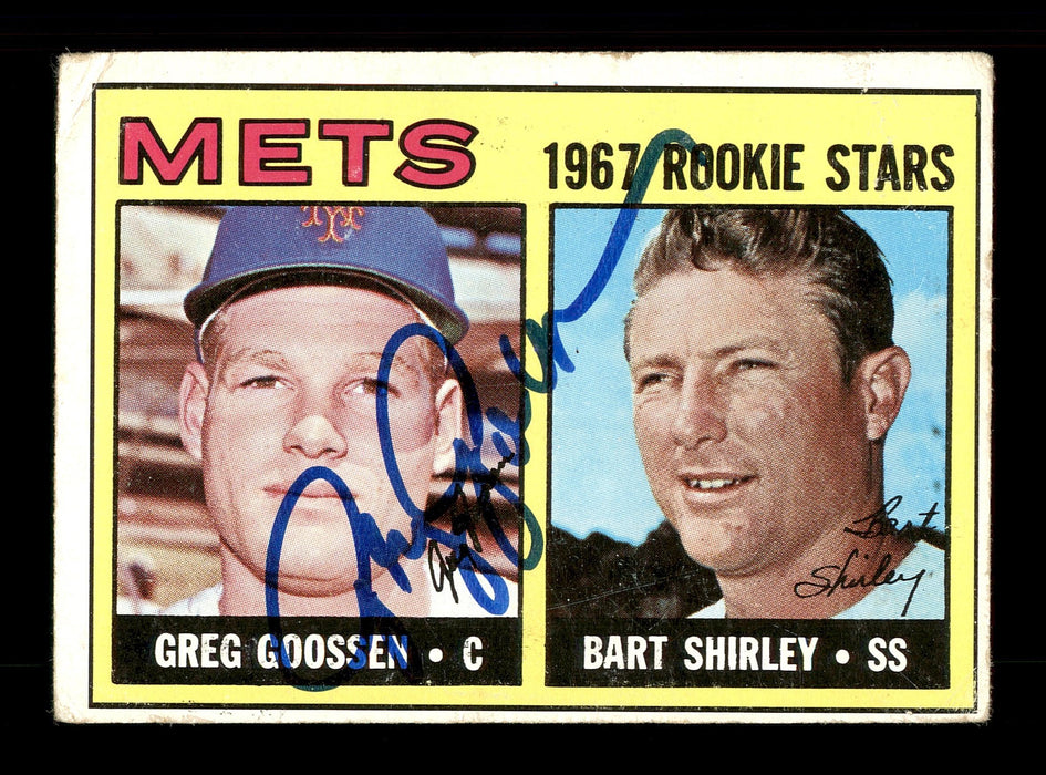 Greg Goossen Autographed 1967 Topps Rookie Card #287 New York Mets SKU #170827 - RSA