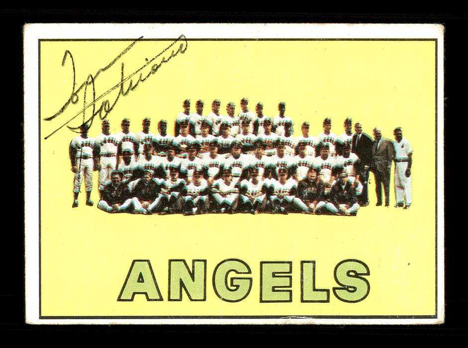 Tom Satriano Autographed 1967 Topps Team Card #327 California Angels SKU #170846 - RSA