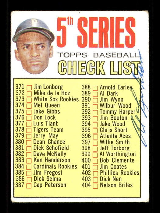 Al Luplow Autographed 1967 Topps Checklist Card #361 New York Mets SKU #170857 - RSA