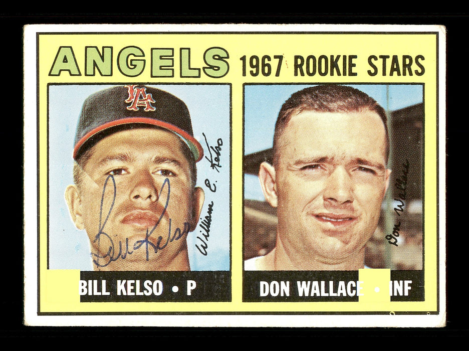 Bill Kelso Autographed 1967 Topps Rookie Card #367 California Angels SKU #170860 - RSA