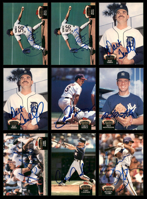 1992 Topps Stadium Club Baseball Autographed Cards Lot Of 75 SKU #185560 - RSA