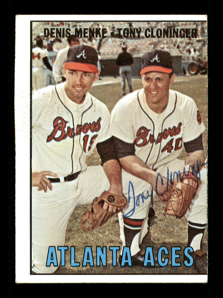Tony Cloninger Autographed 1967 Topps Card #396 Atlanta Braves SKU #170877 - RSA