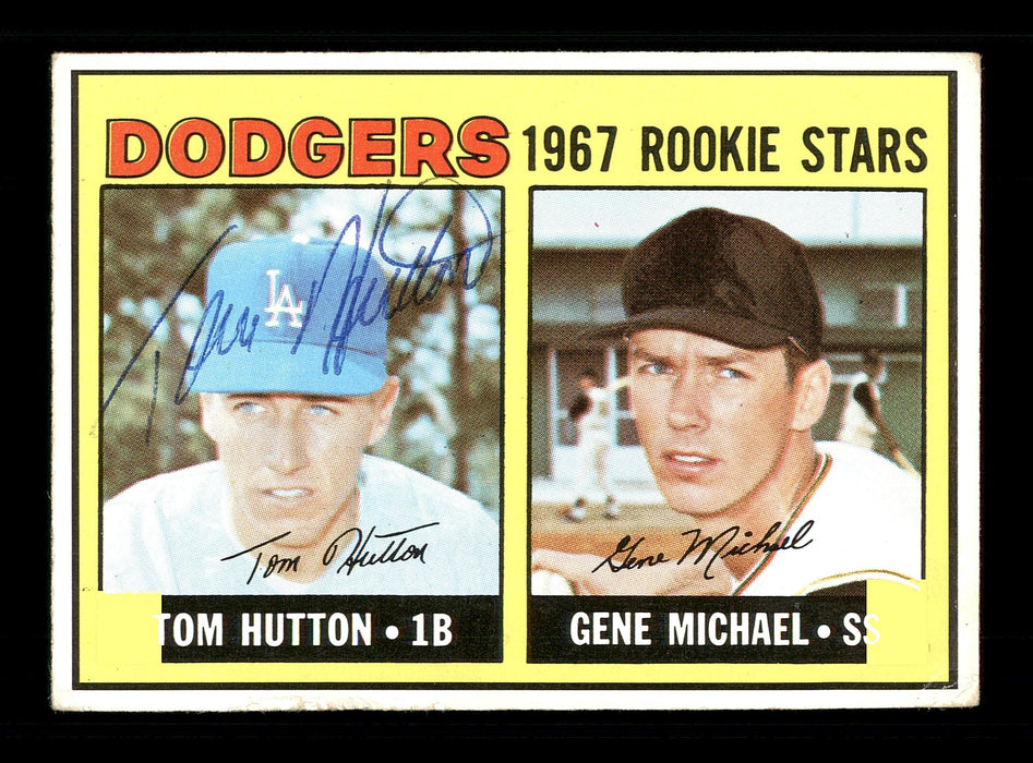 Tom Hutton Autographed 1967 Topps Rookie Card #428 Los Angeles Dodgers SKU #170890 - RSA