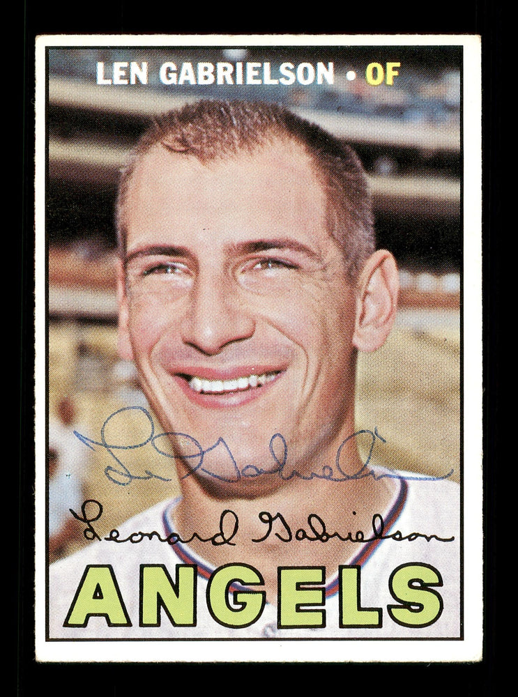 Len Gabrielson Autographed 1967 Topps Card #469 California Angels SKU #170907 - RSA
