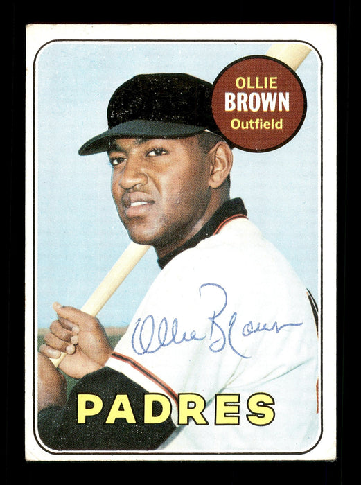 Ollie Brown Autographed 1969 Topps Card #149 San Diego Padres SKU #170995 - RSA