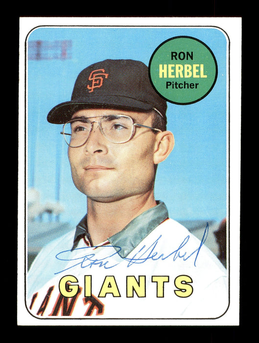 Ron Herbel Autographed 1969 Topps Card #251 San Francisco Giants SKU #171031 - RSA