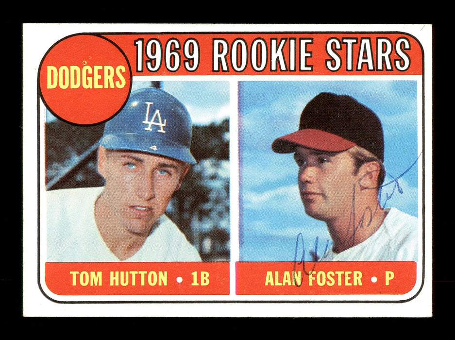 Alan Foster Autographed 1969 Topps Rookie Card #266 Los Angeles Dodgers SKU #171035 - RSA