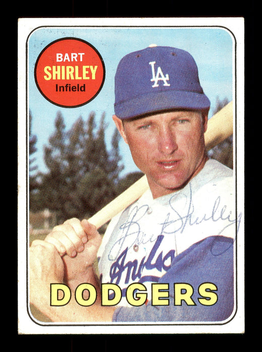 Bart Shirley Autographed 1969 Topps Card #289 Los Angeles Dodgers SKU #171046 - RSA