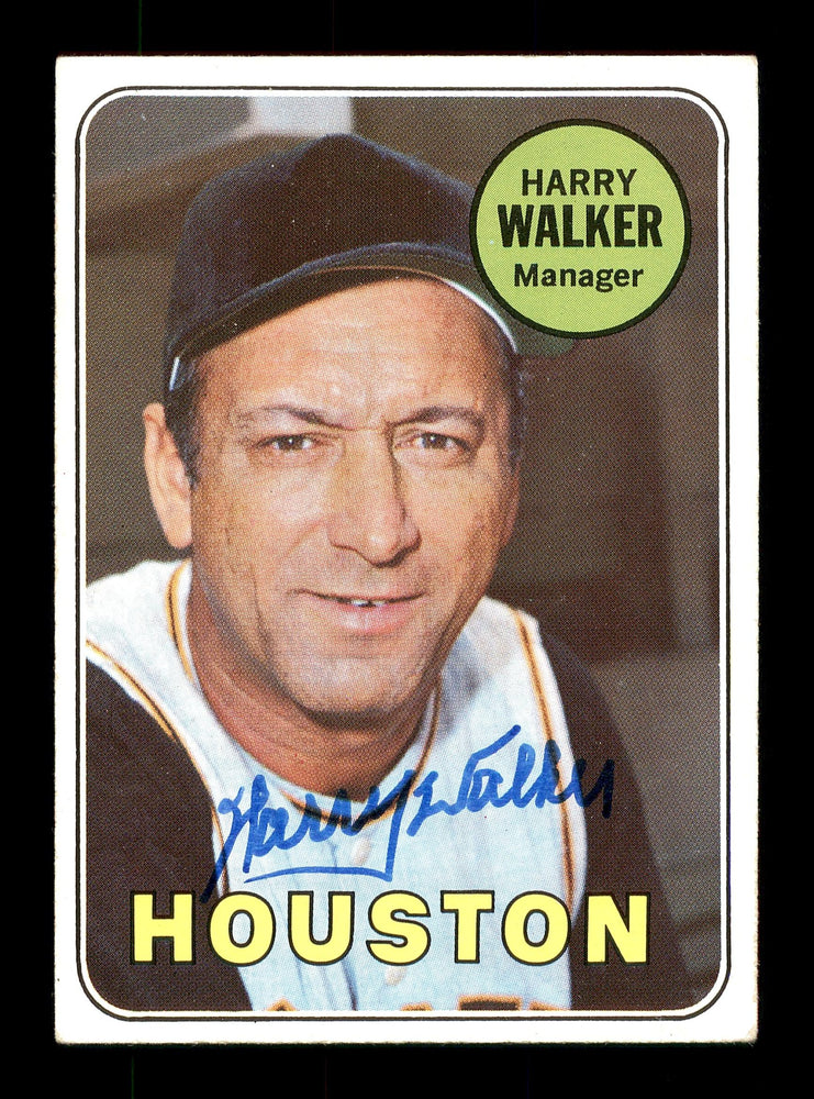Harry Walker Autographed 1969 Topps Card #633 Houston Astros SKU #171149 - RSA