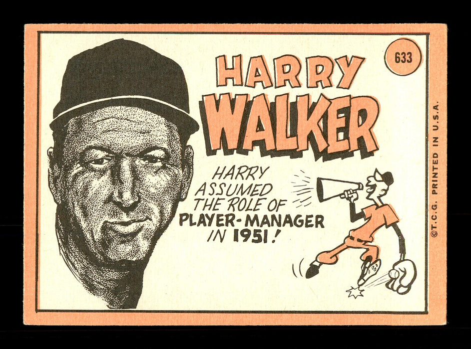 Harry Walker Autographed 1969 Topps Card #633 Houston Astros SKU #171149 - RSA
