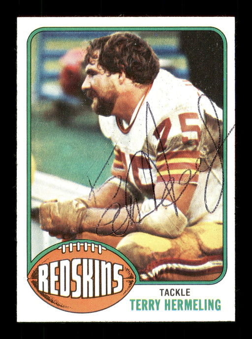 Terry Hermeling Autographed 1976 Topps Rookie Card #349 Washington Redskins SKU #171168 - RSA