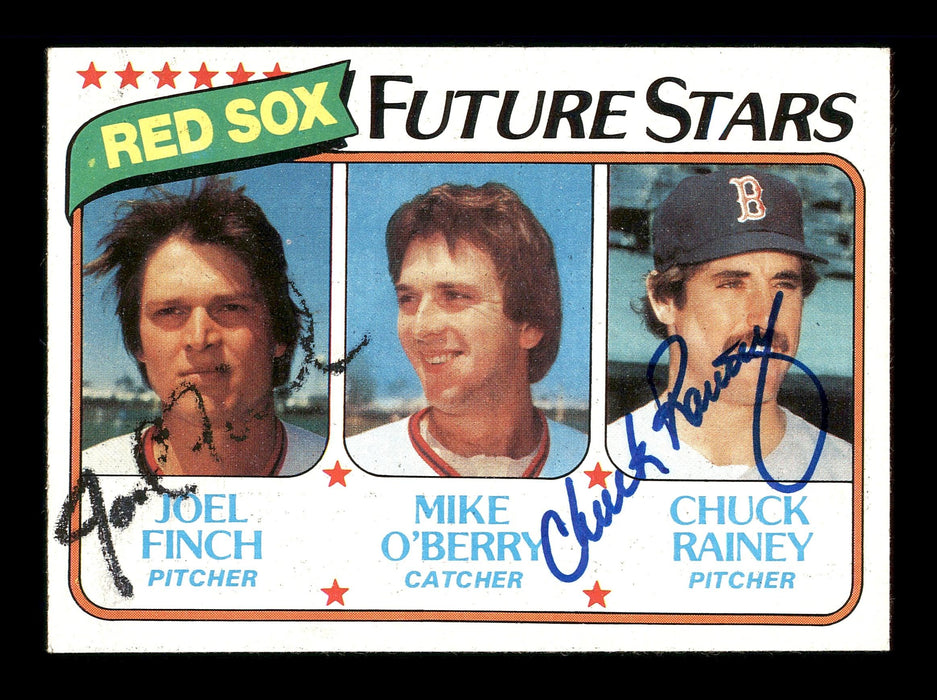 Joel Finch & Chuck Rainey Autographed 1980 Topps Rookie Card #662 Boston Red Sox SKU #166406 - RSA