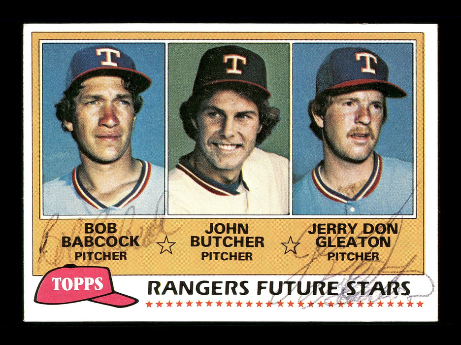 Bob Babcock & Jerry Don Gleaton Autographed 1981 Topps Rookie Card #41 Texas Rangers SKU #166417 - RSA