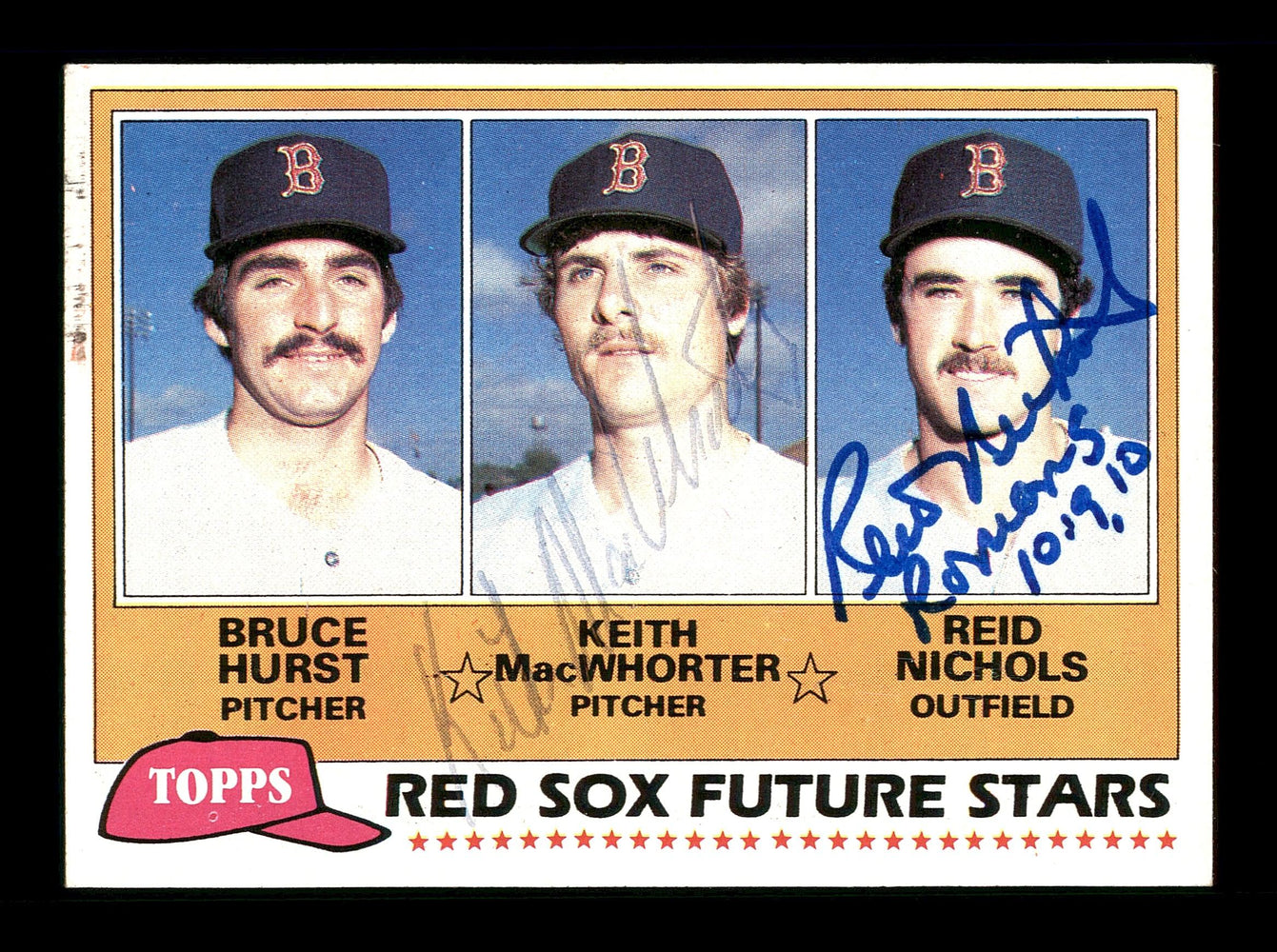 Keith MacWhorter & Reid Nichols Autographed 1981 Topps Rookie Card #689 Boston Red Sox SKU #166426 - RSA