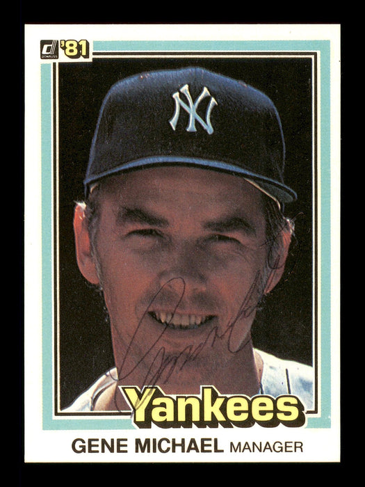 Gene Michael Autographed 1981 Donruss Card #500 New York Yankees SKU #166452 - RSA