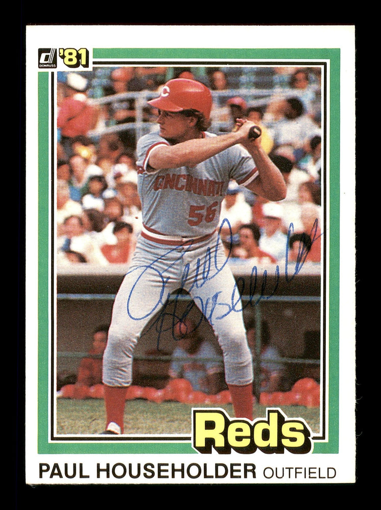 Paul Householder Autographed 1981 Donruss Rookie Card #303 Cincinnati Reds SKU #166488 - RSA