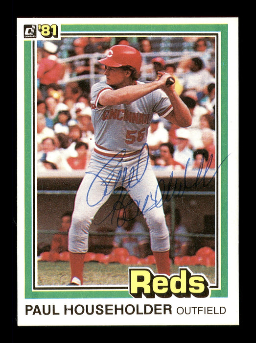 Paul Householder Autographed 1981 Donruss Rookie Card #303 Cincinnati Reds SKU #166489 - RSA