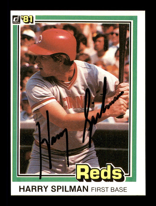 Harry Spilman Autographed 1981 Donruss Card #304 Cincinnati Reds SKU #166491 - RSA