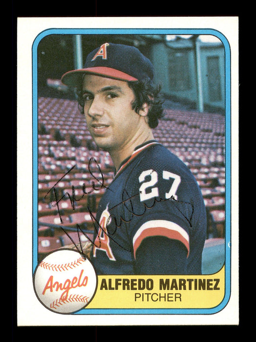 Alfredo "Fred" Martinez Autographed 1981 Fleer Card #288 California Angels SKU #166495 - RSA