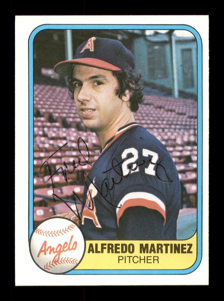Alfredo "Fred" Martinez Autographed 1981 Fleer Card #288 California Angels SKU #166496 - RSA