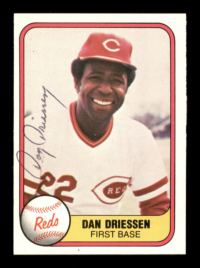 Dan Driessen Autographed 1981 Fleer Card #205 Cincinnati Reds SKU #166 — RSA