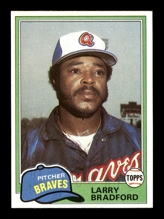 Larry Bradford Autographed 1981 Topps Card #542 Atlanta Braves SKU #166544 - RSA