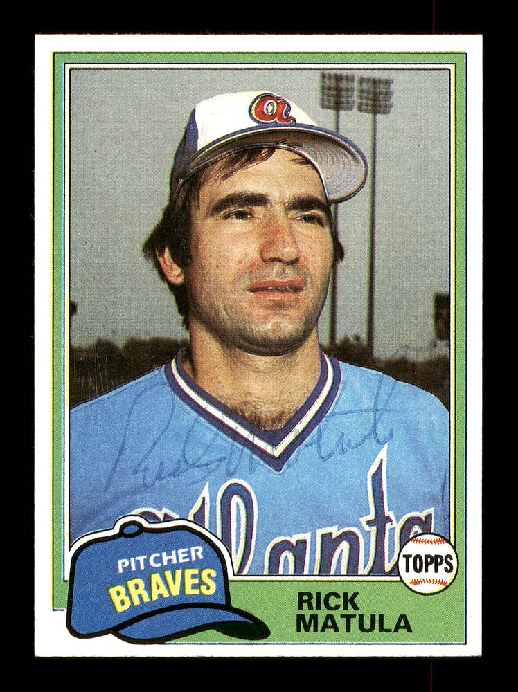 Rick Matula Autographed 1981 Topps Card #611 Atlanta Braves SKU #166550 - RSA