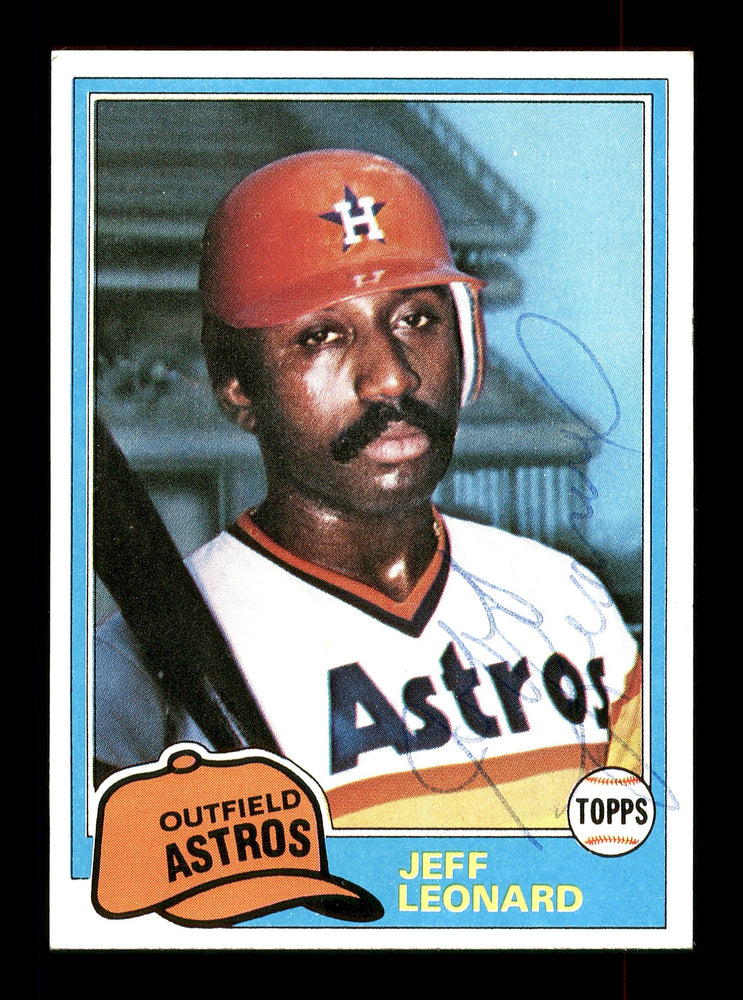 Jeffrey Leonard Autographed 1981 Topps Card #469 Houston Astros SKU #166576 - RSA