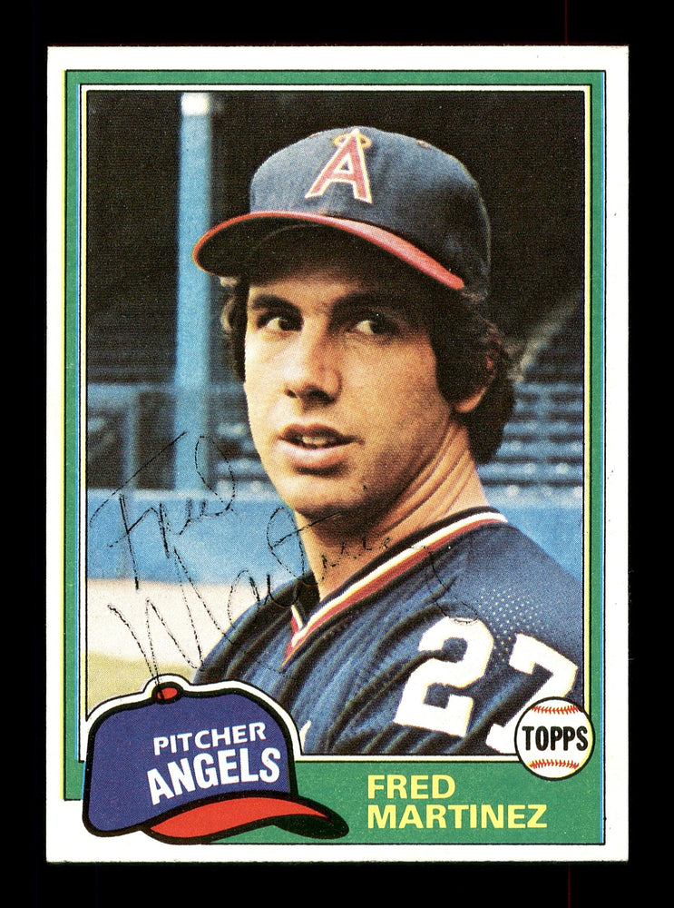 Alfredo "Fred" Martinez Autographed 1981 Topps Card #227 California Angels SKU #166585 - RSA