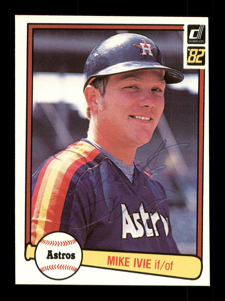 Mike Ivie Autographed 1982 Donruss Card #396 Houston Astros SKU #166589 - RSA