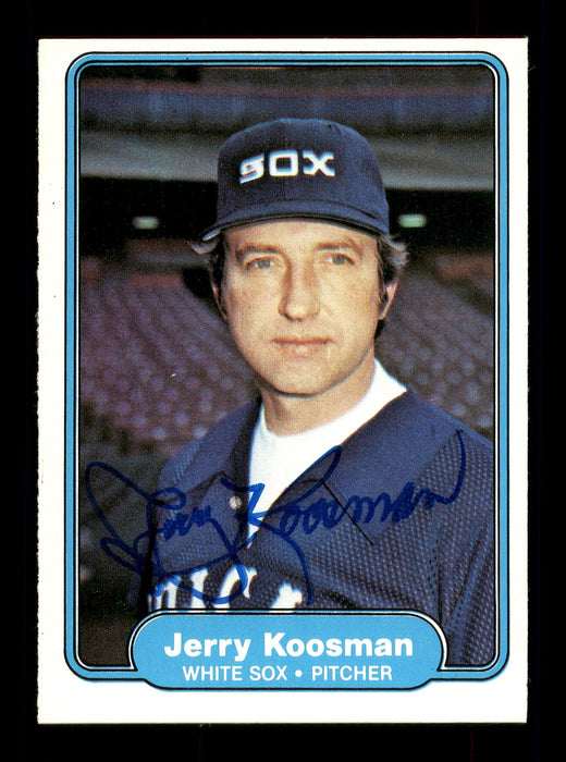 Jerry Koosman Autographed 1982 Fleer Card #347 Chicago White Sox SKU #166614 - RSA