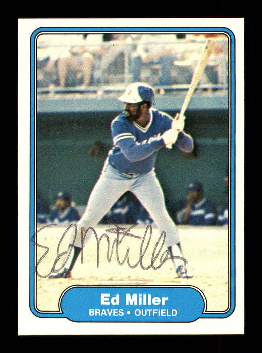 Ed Miller Autographed 1982 Fleer Card #441 Atlanta Braves SKU #166620 - RSA