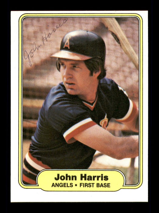 John Harris Autographed 1982 Fleer Card #463 California Angels SKU #166625 - RSA