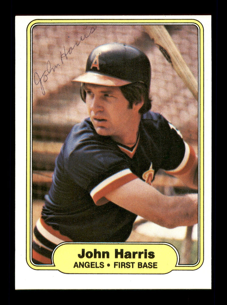 John Harris Autographed 1982 Fleer Card #463 California Angels SKU #166625 - RSA