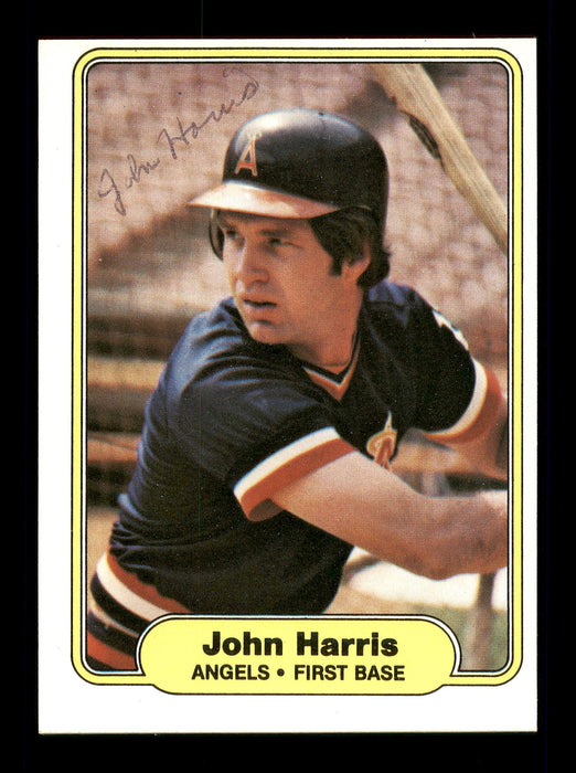 John Harris Autographed 1982 Fleer Card #463 California Angels SKU #166626 - RSA