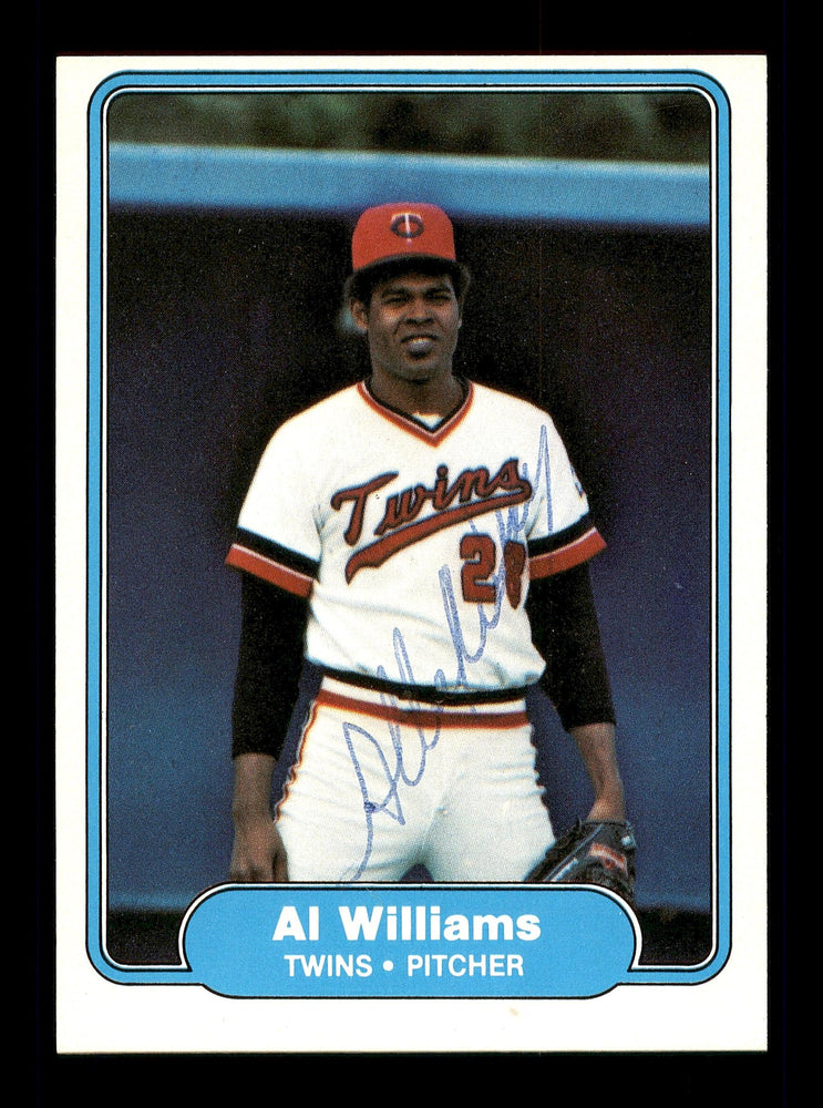 Al Williams Autographed 1982 Fleer Card #564 Minnesota Twins SKU #166633 - RSA