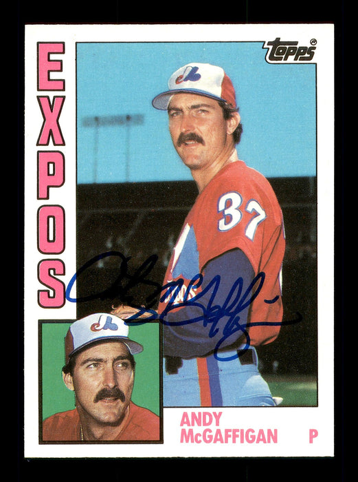 Andy McGaffigan Autographed 1984 Topps Card #78T Montreal Expos SKU #166682 - RSA