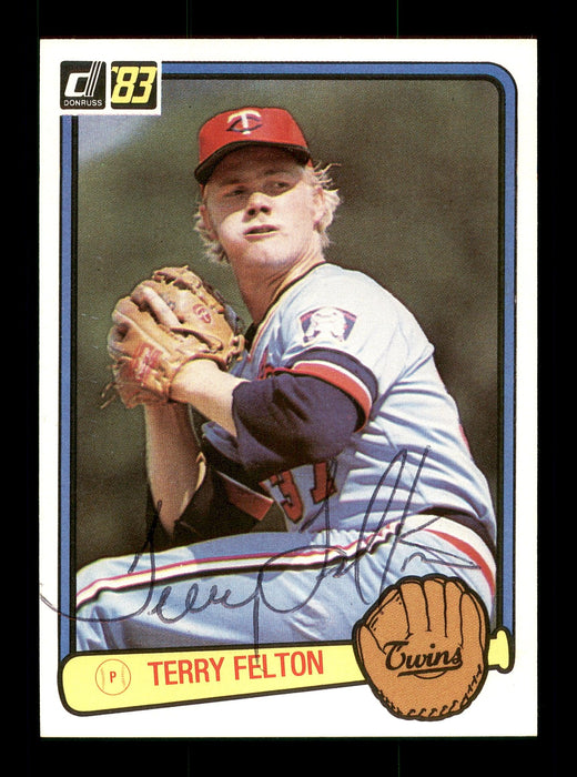 Terry Felton Autographed 1983 Donruss Card #354 Minnesota Twins SKU #166702 - RSA
