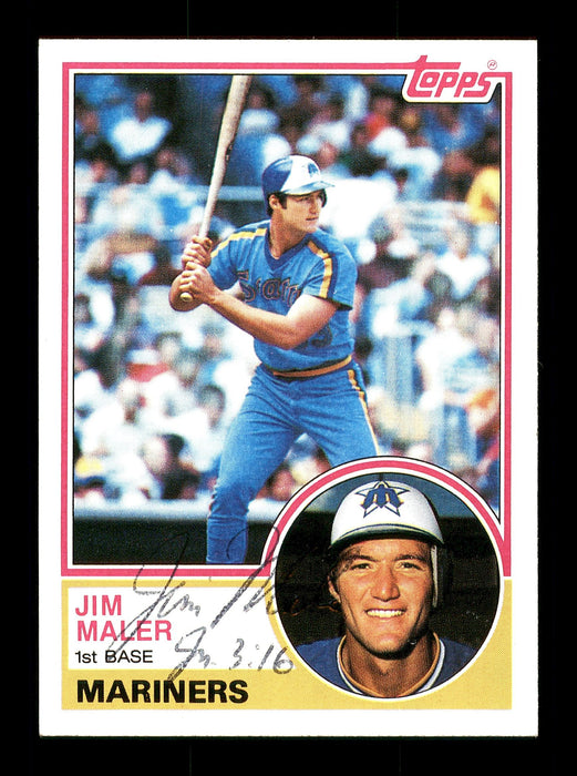 Jim Maler Autographed 1983 Topps Rookie Card #54 Seattle Mariners SKU #166711 - RSA
