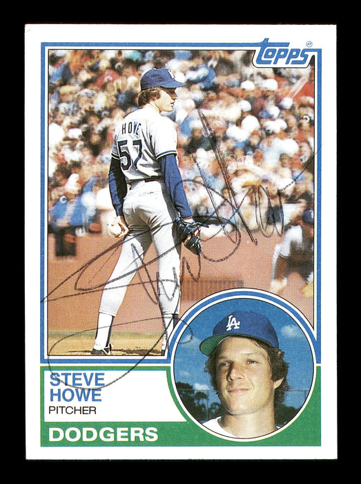 Steve Howe Autographed 1983 Topps Card #170 Los Angeles Dodgers SKU #166719 - RSA